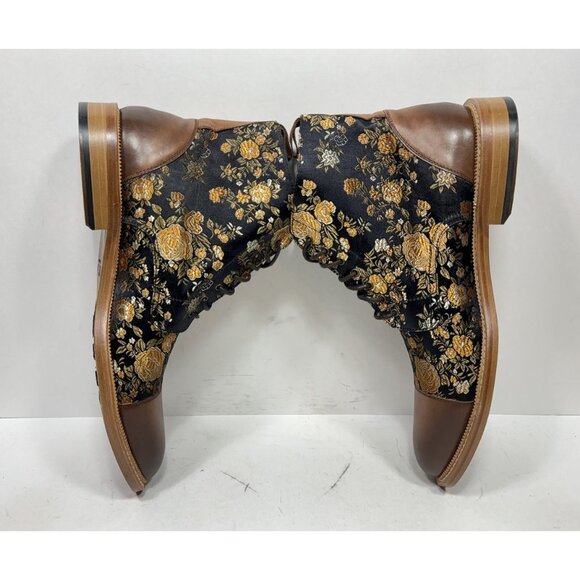 TAFT Jack in Eden Dress Boots Men’s Size 12 EU 45 Black and Gold Floral - Picture 5 of 8